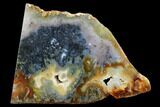 Polished Trent Agate With Stibnite & Realgar - Oregon #184749-1